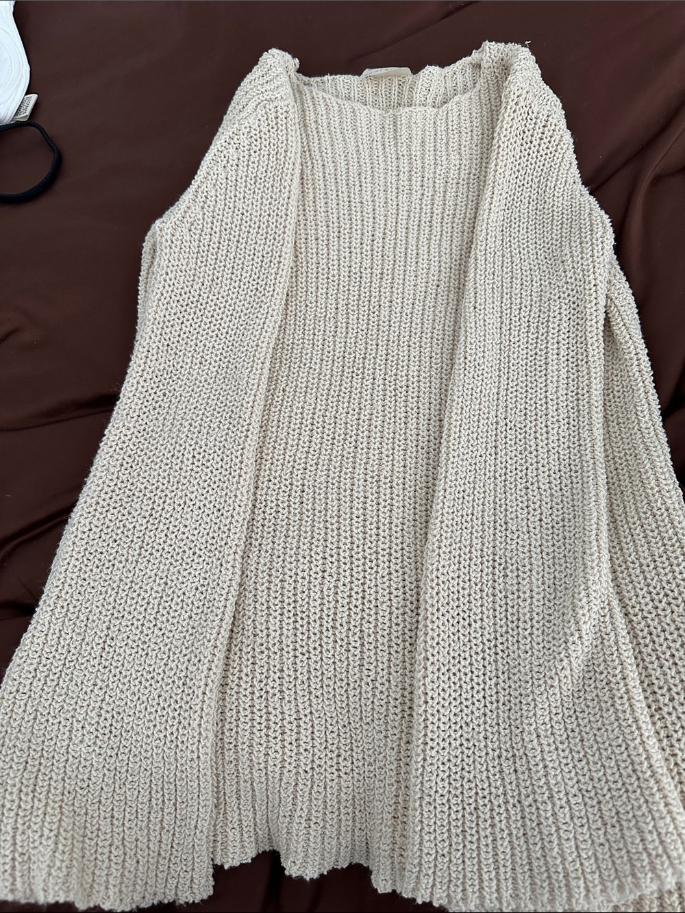 Zulu & Zephyr Cream Knit Long Sleeve Sweater